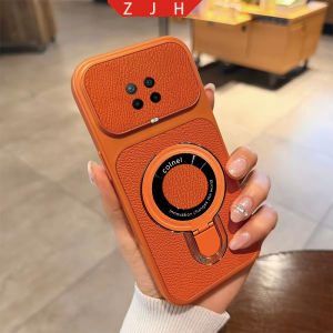 Suitable For Redmi NOTE 9S 9 Pro Plus Leather Phone Case Folding Bracket Shockproof Casing With U Magnetic Suction