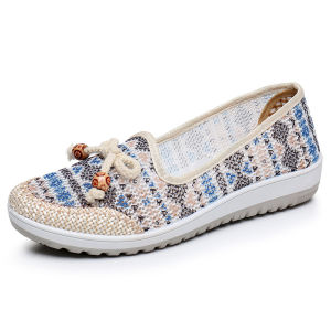 WomenS Shallow Slip-On Flat Shoes 2026 Spring/Summer New Embroidered Chinese Style Shoes Comfortable Hanfu Shoes