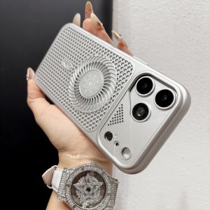 Magnetic Aluminum Alloy+PC Case for iPhone 17 16 15 14 13 12 11 Pro Max 18 Pro Max 16e 17e Slim Matte Metal Heat Dissipation ShockproofFit for MagSafeFull Camera Lens ProtectionMilitary Grade Drop Proof