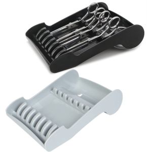 GESTURE ความจุขนาดใหญ่ ที่วางกรรไกรสำหรับร้านเสริมสวย 8 ช่อง ดูดซับแรง กล่องแสดงกรรไกรตัดผม โปรเฟสชันแนล แบบพกพา ชั้นวางกรรไกรตัดผม ใช้ในร้านเสริมสวย