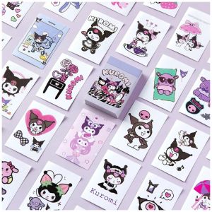 50pcs Cute Sanrio Stickers Books Kawaii My Melody Hello Kitty Kuromi Anime Decals Stationery Decoration Sticker for Kids Toys