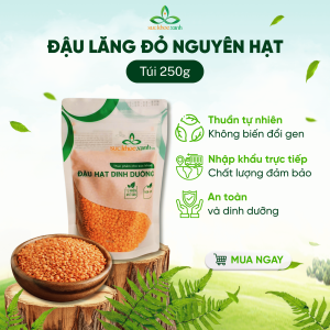 [Xuân 2026] Đậu Lăng Đỏ Canada 250g Sức Khỏe Xanh - Tách vỏ tiện lợi - Bổ sung protein - Nấu súp thực dưỡng giảm cân