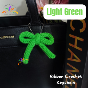 Gantungan Kunci Crochet Handmade Ribbon / Ribbon Crochet Keychain / Gantungan Kunci Handmade / Gantungan Tas / Gantungan Crochet Handmade / Gantungan Kunci / Gantungan Kunci Unik / Gantungan Kunci Ribbon / Gantungan Ribbon