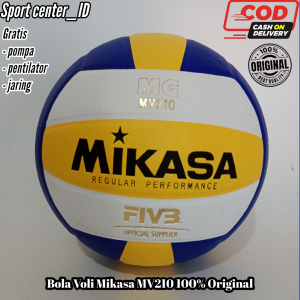 Bola volly Mikasa Original asli size 5 Bola Voli MV210 Bola volley Dewasa empuk Kuat Kualias Terbaik