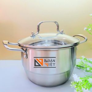 Nồi Xửng Hấp Inox ĐA NĂNG - Vỉ hấp rời sử dụng như Nồi Lẩu SOUP loại lớn sử dụng được các loại bếp bếp Từ. Nhiều Size ( 28cm 26cm 24cm 22cm 20cm). Dụng cụ đồ gia dụng Thép không gỉ nồi lẩu soup TIỆN DỤNG