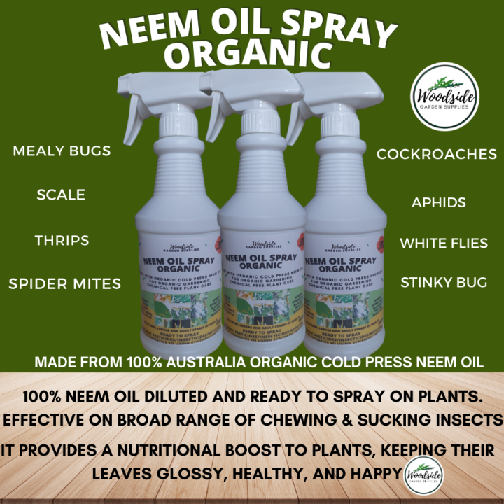 Organic Neem Oil Spray 500ml Natural Insecticide Ready to use Controls