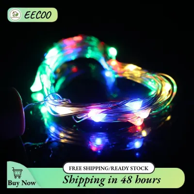 EECOO 4.5V 1.2W 2Meters 20 LED Copper Wire Fairy String Light White Twistable Bendable Foldable Bottle Stopper Atmosphere Lamp IP65 Water Resistance for Christmas Xmas Holiday Festival DIY Home Party Decora