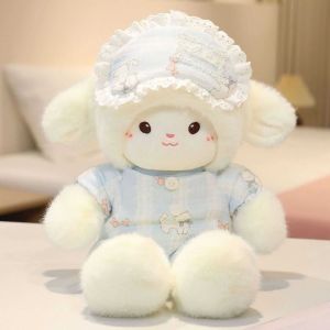 SCXXCXVVBB Super Cute Pajama Sheep Plush Doll Eye  Sheep Premium Fluffy Sheep Plush Toys Cozy Cartoon Sheep Stuffed Doll Accompany Sleeping