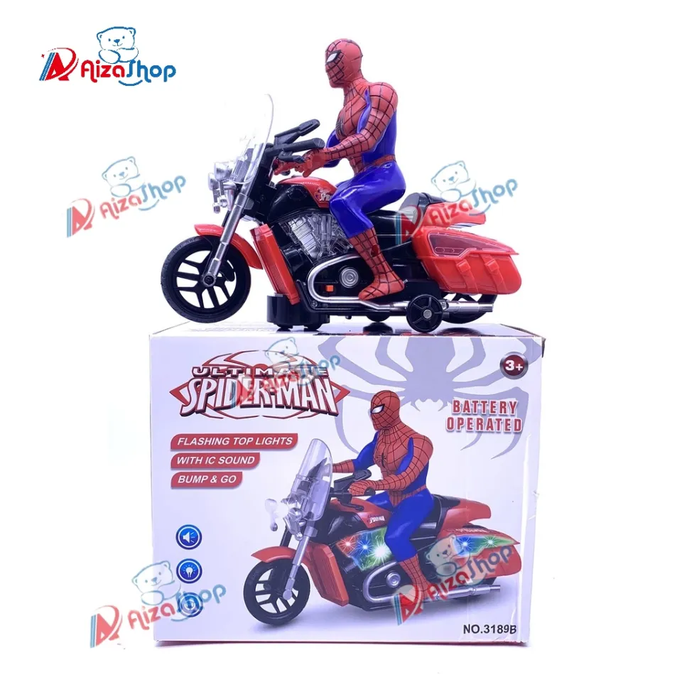 Spiderman sale motorcycle toy