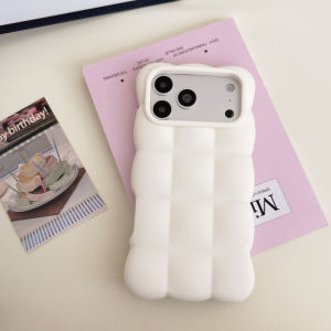 3D Simple Solid Color Cloud Silicone Phone Case for iPhone 18 17 16 15 14 13 12 11 Pro Max Soft Full Wrap Shockproof Anti-Fingerprint Matte Phone Cover