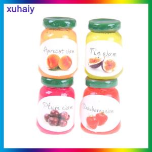 xuhaiy Dollhouse Miniatures 1:12 Accessories Jams Miniature Kitchen 4 Bottles Jams