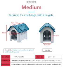 Outdoor dog house rain and windproof to keep warm small medium and large dogs and cats Easy to install and clean removable Four seasons universal