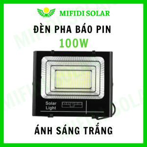 Đèn năng lượng mặt trời 100W cao cấp đèn pha sáng trên 12h chính hãng Mifidi Solar tấm pin Mono siêu lớn - BH VIP 2 năm miễn phí tận nhà