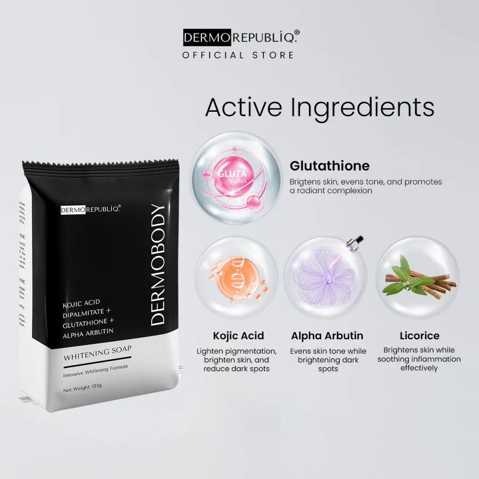 glutathione arbutin kojic acid face soap The Derma Co - Pack of 2 Glow from head to toe