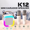 K12 Mini Karaoke Wireless Audio Speaker Bluetooth Microphone Portable Home KTV With 1 Microphone. 