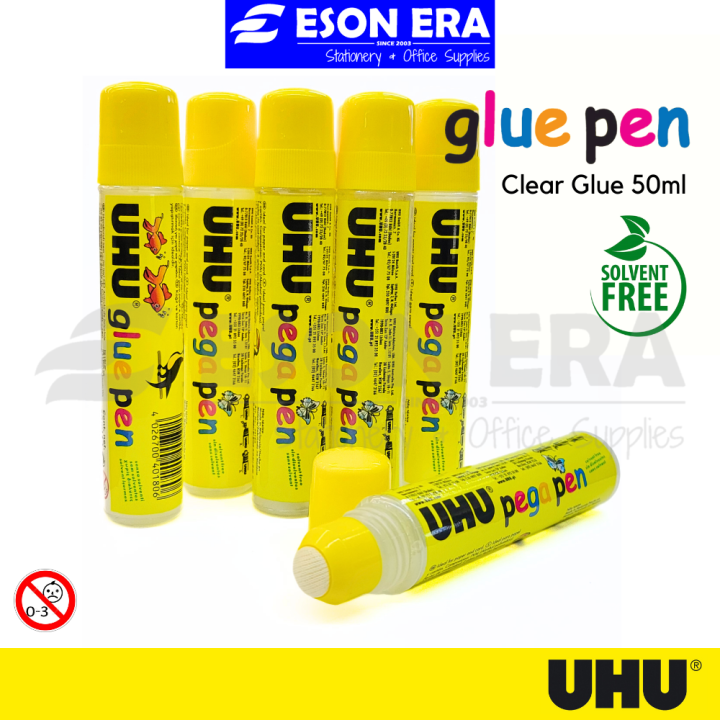 UHU Glue Pen 50ml Happy Glue Gam Jernih Clear Glue Lazada