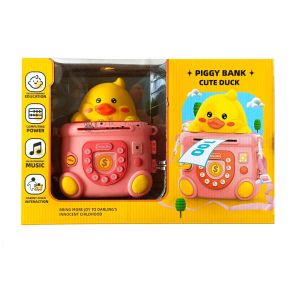 PLAY Piggy Bank Yellow Duck / Stitch / Spiderman / Spiderman ATM Machine Money Saving Box Safe Box Music Coin Bank