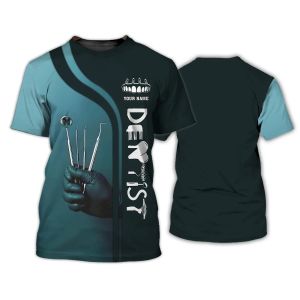 New Summer Sports Round Neck Printed Dental Tools Unified 3D T-shirt Customized Dentist T-shirt Mens and Womens Casual Loose T h260527