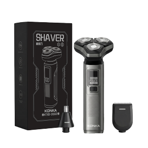 KONKA Mesin Cukur Janggut Electric Shaver Man 3D Trimmer Shaver Type-C Rechargeable Shaver Machine IPX7 Waterproof Shaver Men Razor Beard Shaver Machine Rechargeable Beard Trimmer