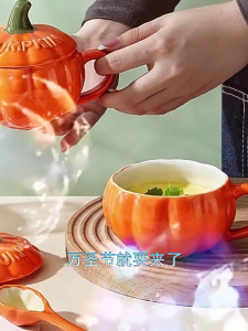 Halloween Themed Ceramic Coffee Mug Artistic Pumpkin Designs Elegant Dishwasher Safe Water Cup Accessories