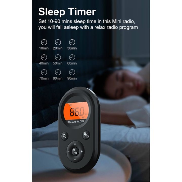 Mini FM/AM Radio Portable Pocket 76-108MHZ Rechargeable Radio Receiver ...