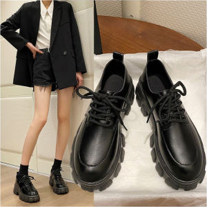 [ส่งเร็วพิเศษ!] แฟชั่นเกาหลี รองเท้าบู๊ทมาร์ตินสไตล์อังกฤษของผู้หญิง ใหม่เอี่ยม รองเท้าบูทหุ้มข้อส้นหนา ใส่สบายเท้า 36-39