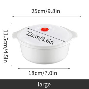 Konco 1 mảnh lò vi sóng hộp cơm trưa hình tròn bát canh hộp bento với tay cầm bát mì ăn liền thực phẩm lưu trữ hộp 1 mảnh