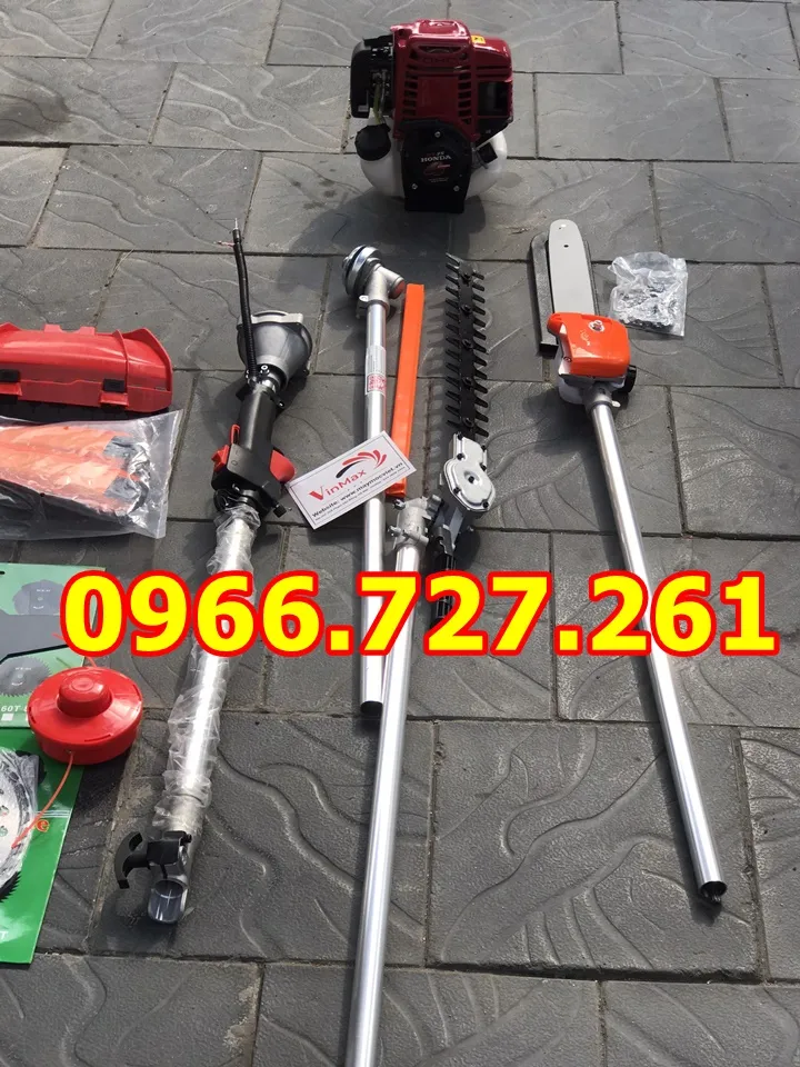 Máy cắt cành trên cao , tỉa cành, cắt cỏ đa năng chạy xăng 4 thì