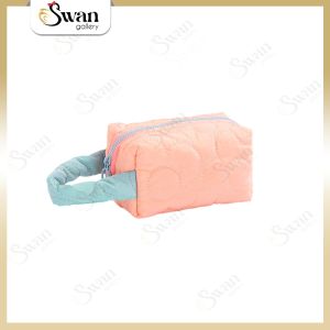 Pouch Kosmetik Bunga Pastel Korea Travel SIze Tas Makeup Puffy Bloom Premium Dompet Kotak Pensil Warna Macaroon Aesthetic Stationery