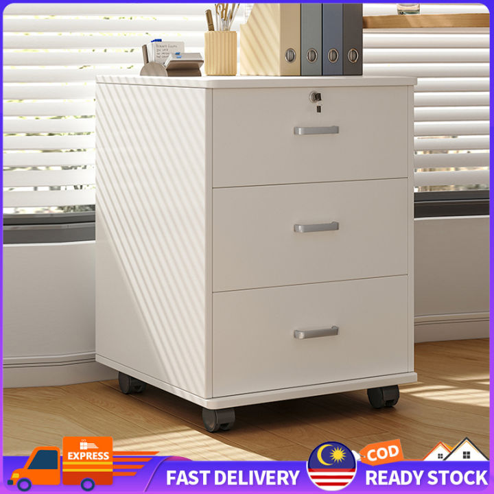 LALA Office Cabinet With Drawer Bedroom File Storage Cabinet With Lock ...