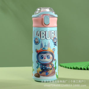 Ống Hút Labub Mẫu Nổ Cốc Carter Cốc Hạt Đậu Cầm Tay 3d In Phim Hoạt Hình Cốc Giữ Nhiệt Uống Đôi Cốc Nảy