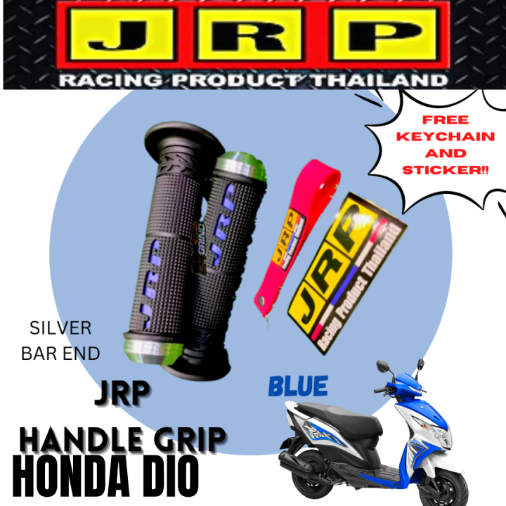 ORIGINAL JRP HANDLE GRIP FOR HONDA DIO BLUE STAINLESS SILVER