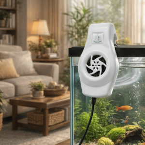 SKONHED Silent Aquarium Cooling Fan Wall-Mounted Powerful Fish Tank Fan Cooling Artifact Adjustable Mini USB Fan Aquarium Use