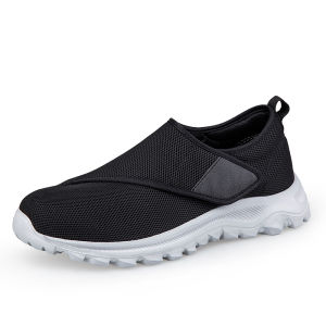 SUPERLI 2026 Men or women diabetes foot sports shoes suitable for gout foot swelling wide foot deformed foot toe valgus Lightweight and breathable Non Slip Hook Loop elderly walking shoes
