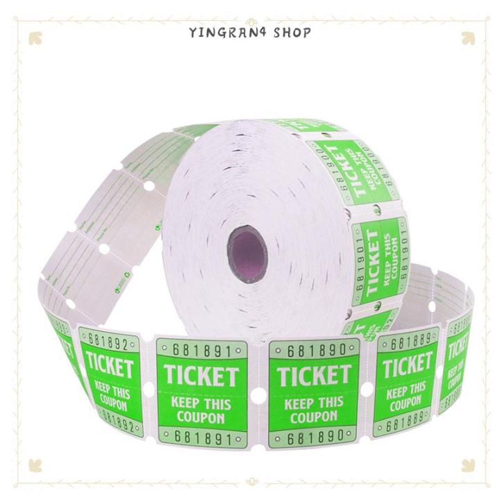 YR 2000Sheets Roll Tearable Raffle Tickets Double Rolls Lottery Tickets ...
