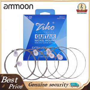 ZIKO DN-009 Extra Light Guitar Strings for Electric Guitars Hexagonal Core Namo Coating Nickel Winding 6pcs Strings Set