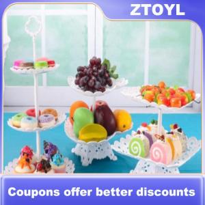 【ZTOYL】 1 2 chiếc đĩa bánh đứng đĩa ăn vặt bánh cupcake giỏ trái cây sáng tạo Ba Tầng