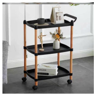 Xe Đẩy Spa Ba Tầng Kệ Ba Tầng Kệ Nail Mi Móng Tóc Kệ Gỗ 3 Tầng Tiện Ích