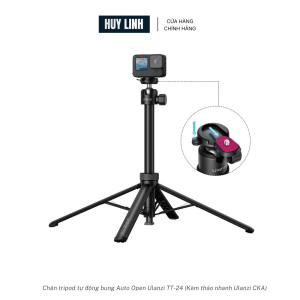 Ulanzi TT-24 Gậy Selfie chân máy tự động bung Cka System tích hợp tháo lắp nhanh tải 1kg cao 1.5M