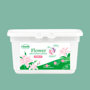 Baby Laundry Detergent Capsule 3-in-1 Concentrate Flower Scent  30pcs Laundry Beads Detergent Pods