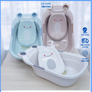 Chậu tắm ếch cho bé - Thau tắm hình con ếch cho em bé  trẻ sơ sinh - bồn tắm cho bé nhựa Việt Nhật Hokori Cao Cấp