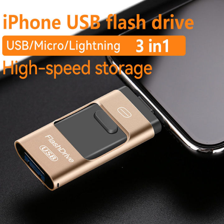 3 in 1 Pen Drive OTG USB Flash Drive for iPhone/Android/PC 【READYSTOCK ...