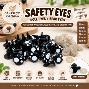 Safety Eyes Doll Bear Eyes 8mm-16mm with Washers 2pcs 10pcs 100pcs for Amigurumi Crochet Plushie Toy DIY Crafts