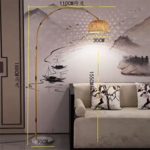 Standing Lamp Nordic Luxury Floor Lamp Living Room Stand Lamp Light Standing Japanese-Style Creative Bedside-Use Vertical Reading Lamp 落地灯