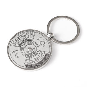 50 năm siêu vĩnh viễn lịch móc chìa khóa hợp kim kẽm Nam Nữ Keyring vòng xâu chìa khóa xe hơi