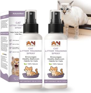 Cat Litter Training Spray 2 Pack 300ml Litter Attractant Spray 2-pack attractant helps guide cats and kittens to the litter during training retraining and new-home transitions.