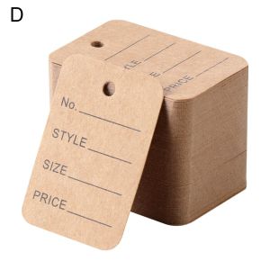 1000Pcs 35*50mm Clothing Price Tags Hang Tag String Clothing Label Store Tags Size Tag