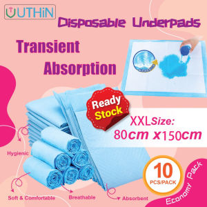 UTHIN 5 Layers Incontinence Adult Pee Pad 10Pcs Disposable Underpad Multi Size Available Thickened Ultra Strong Absorption High Quality Disposable Bed Mat