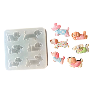 Resin Silicone Mold Dog Shape Making Tool Earring Molds Suitable for Making Earring and Pendants