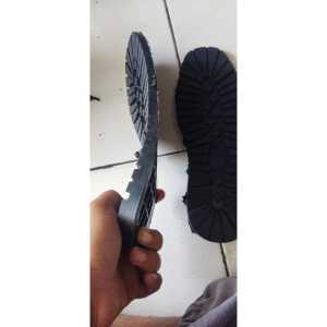 SOL SEPATU WANITA OUTSOL POTONG IRIS DOCMART JUMBO KARET PENTIL RUBBER MENTAH UNIVERSAL HITAM SLIP ON